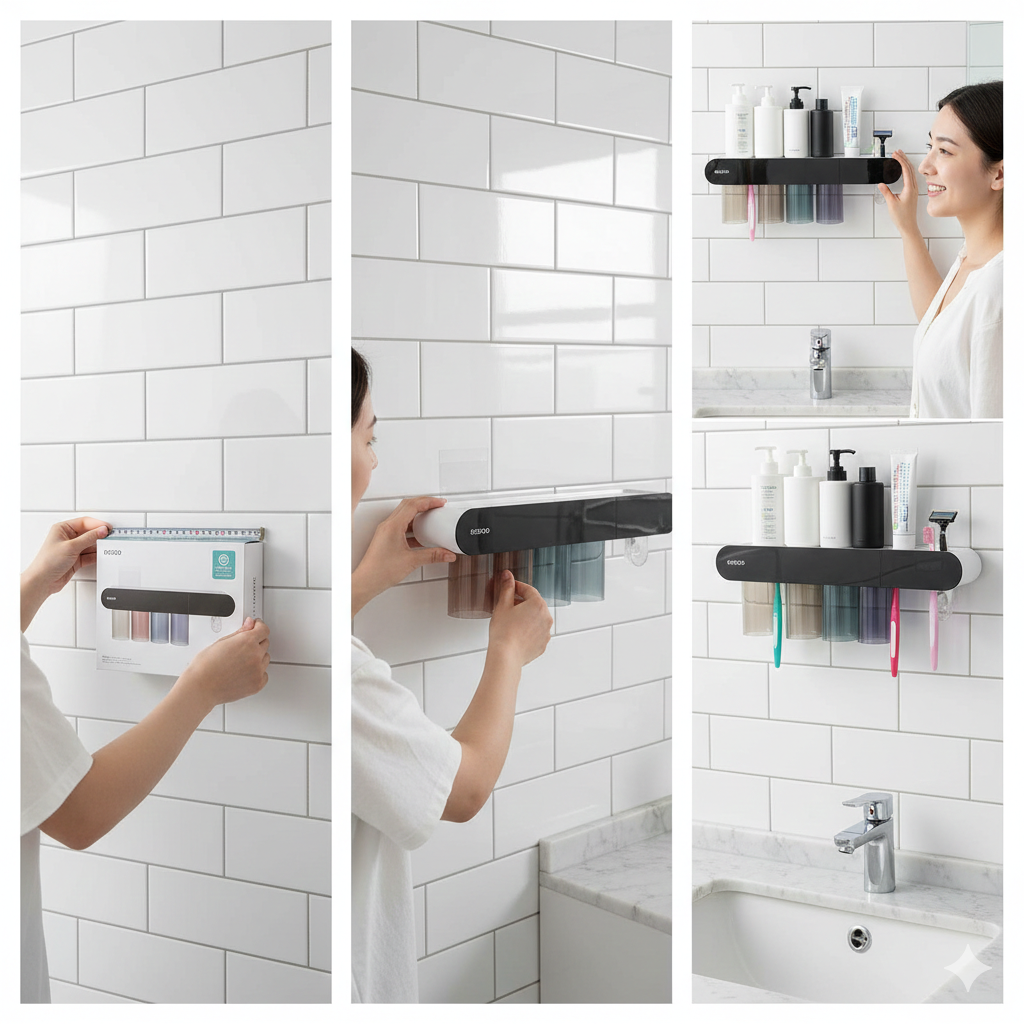 Gardez votre salle de bain propre, organisée et hygiénique en un seul geste 🪥✨