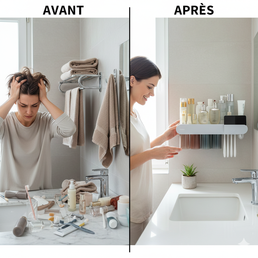 Gardez votre salle de bain propre, organisée et hygiénique en un seul geste 🪥✨